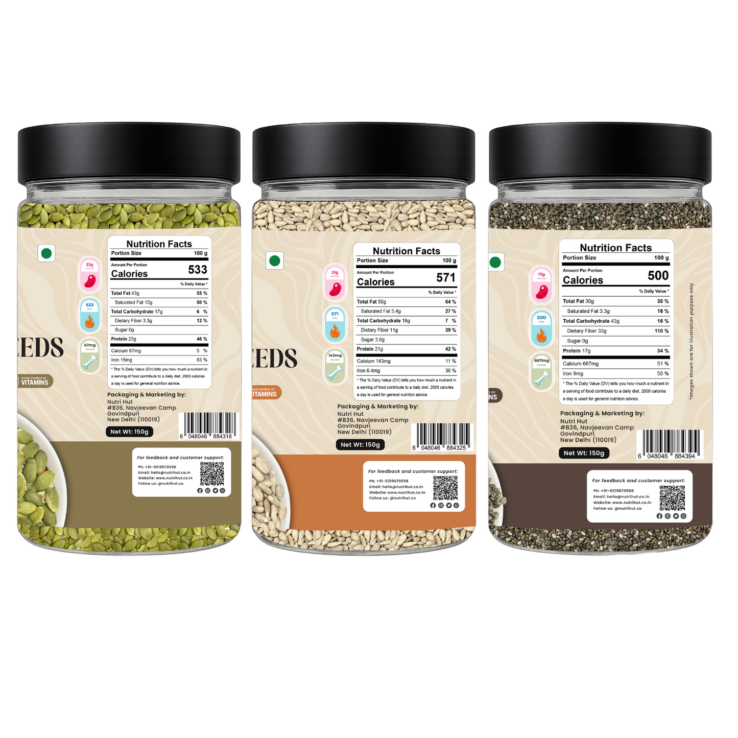 Seeds Combo Pack of 3