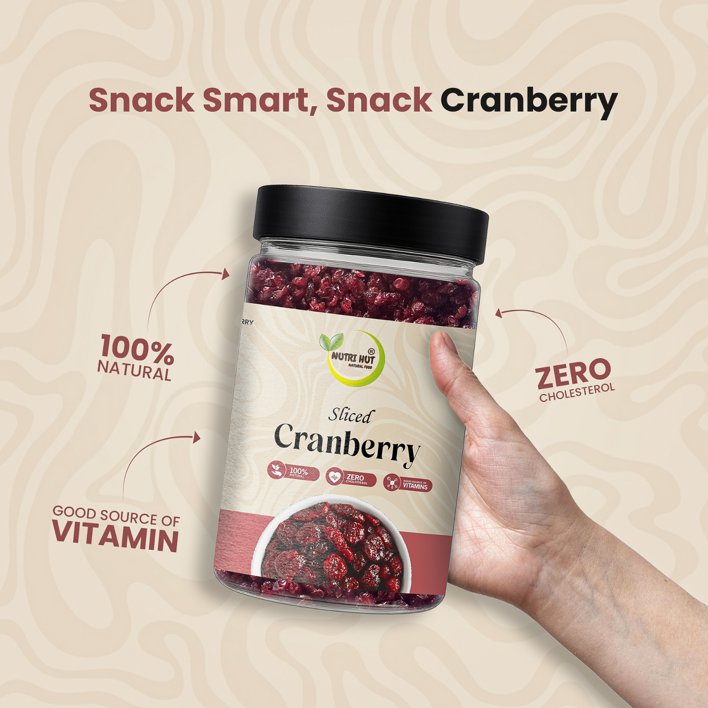 Sliced Cranberry – 200g | Naturally Sweet & Rich in Fiber