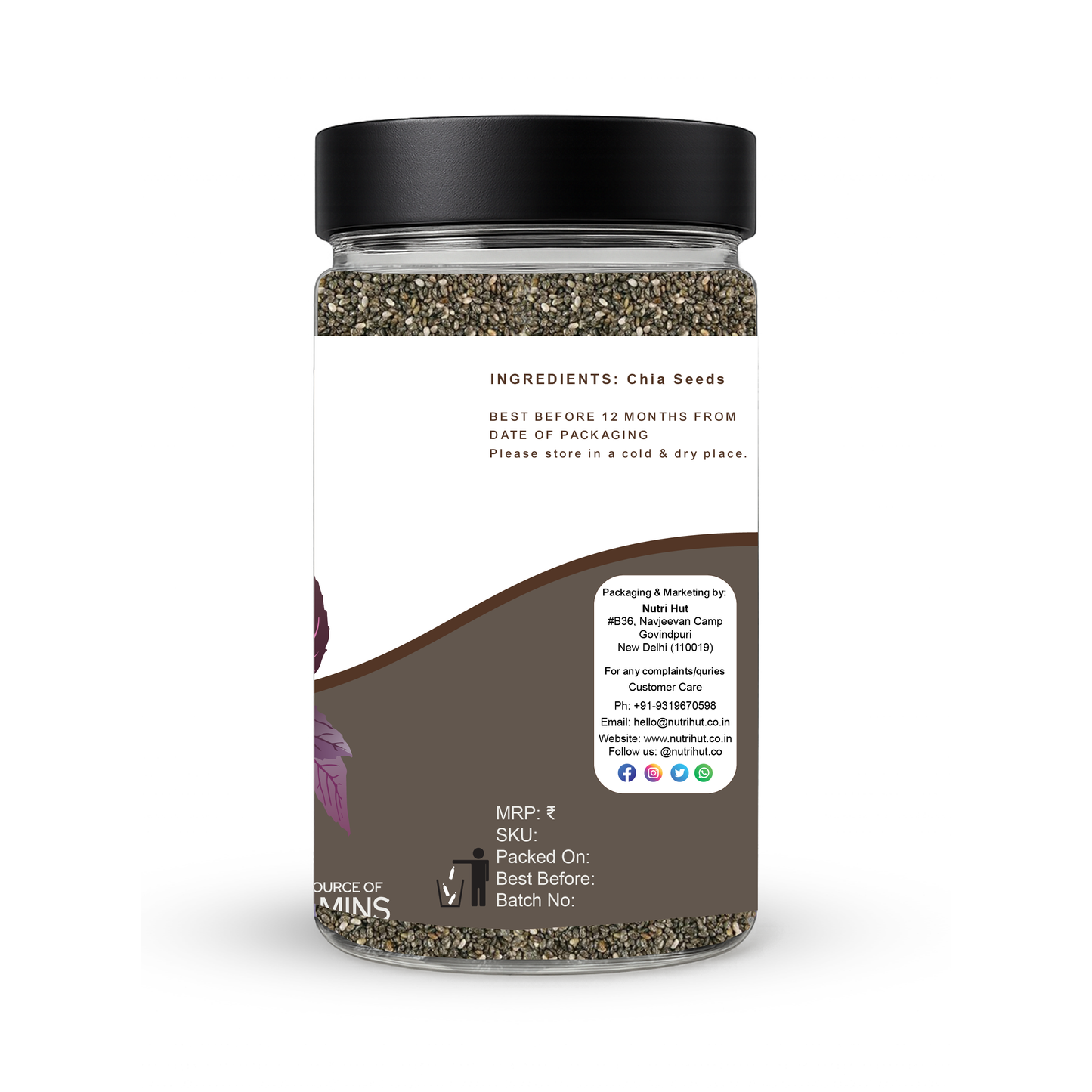 Chia Seeds – 150g | Omega-3, Fibre & Protein Rich