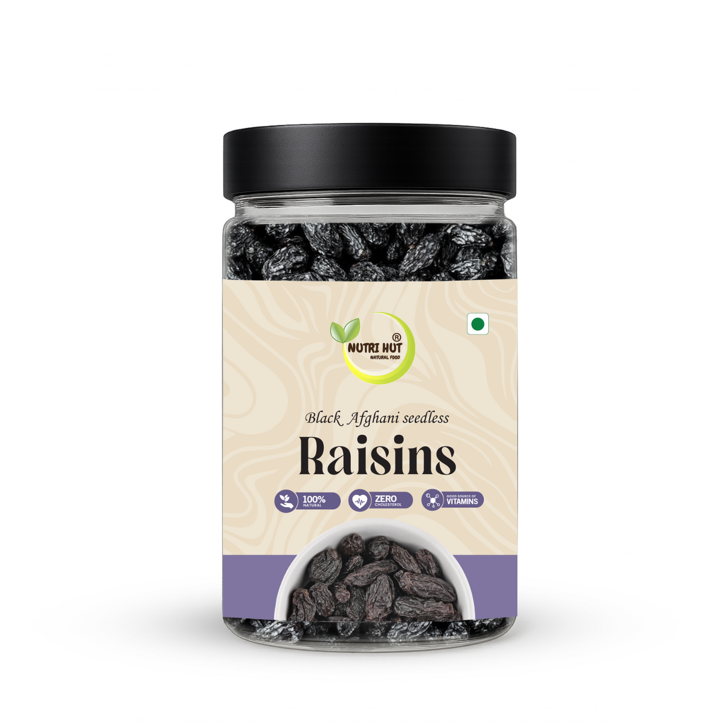 Black Afghani Seedless Raisins – 200g | Premium Quality
