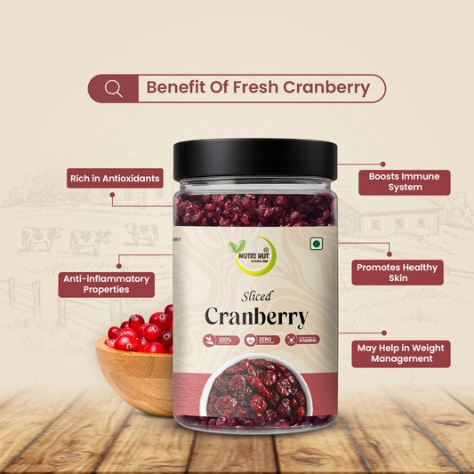 Sliced Cranberry – 200g | Naturally Sweet & Rich in Fiber
