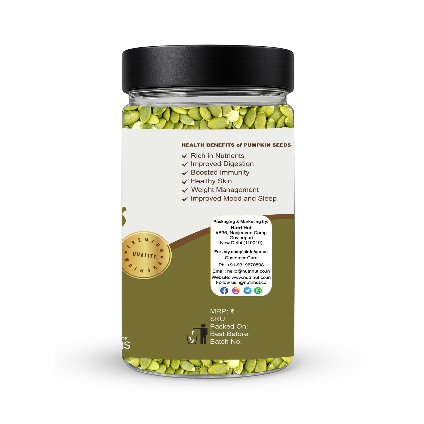 Pumpkin Seeds – 150g | High Protein & Zinc-Rich