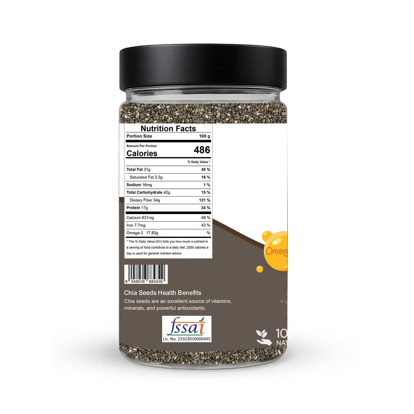 Chia Seeds – 150g | Omega-3, Fibre & Protein Rich
