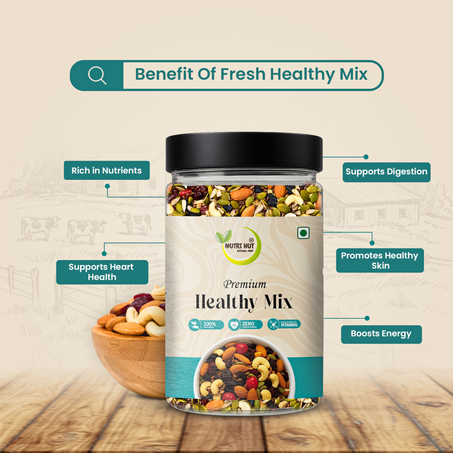 Healthy Mix – Dry Fruits & Seeds 200g